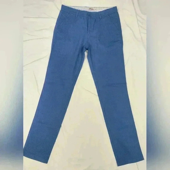 Fabindia Blue slim fit cotton‎ pants size 32 - Picture 2 of 10